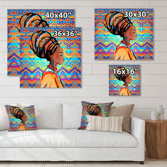 Designart - African American Woman with Turban IV